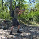 John Purser shoots a revolver at the Big Dogs Rifle Range